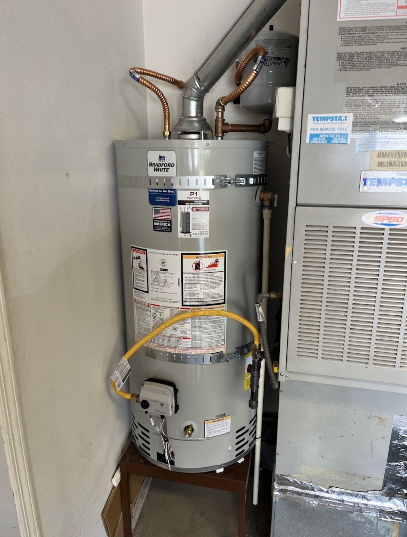 Water heater installation completed by Taylor Made Plumbing & Drains